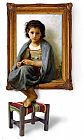 Young Canvas Paintings - young girl on a